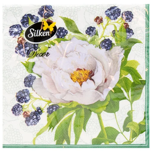 Серветки паперові Silken 33*33 3шар 18шт