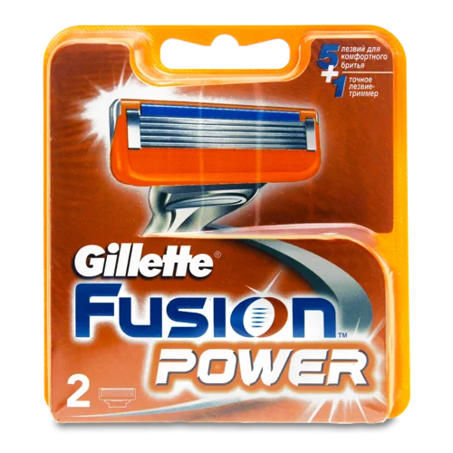 Картридж Змінний Для Станка Чоловічий Power Fusion Gillette 2шт, в/ґ