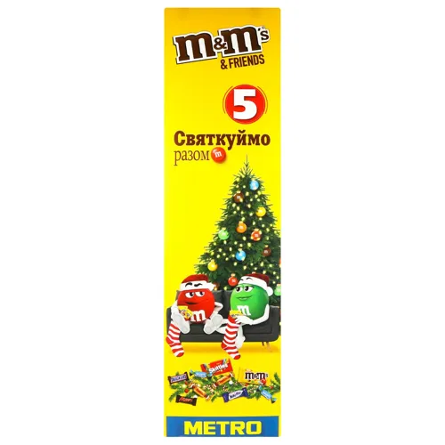Набір цукерок печива M&M`s&Friends Середня бандероль 5*190г