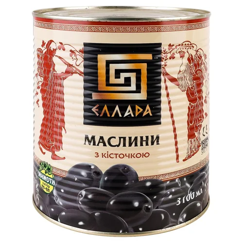 Маслини Еллада з кісточкою 3100мл
