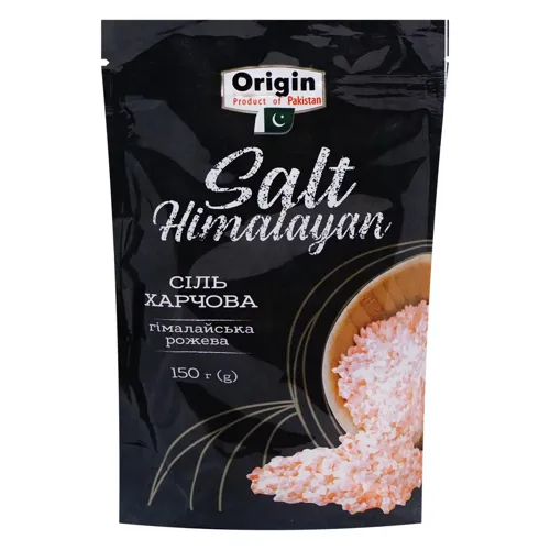 Сіль харчова гімалайська рожева Origin 150г