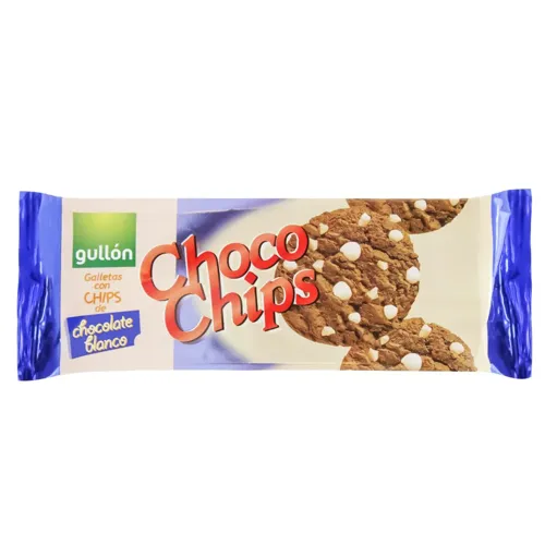 Печиво Gullon Choco Chips вівсяне зі шматочками білого шоколаду 125г