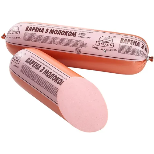 Ковбаса Ятрань з молоком варена першого гатунку вагова