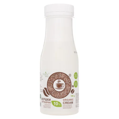 Вершки 10% Органічні Organic Milk п/б 180г