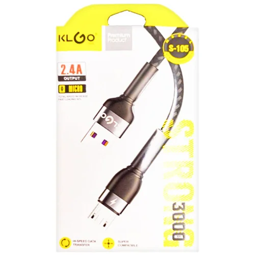 Кабель Klgo синхронізації даних MircoUSB 3м S-105-17488-12