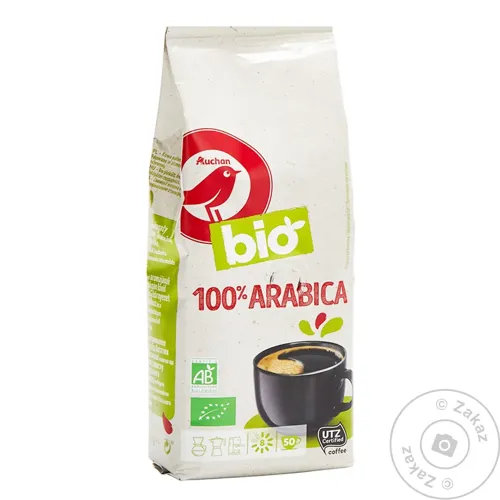 Біо-кава Auchan арабіка мелена 250г