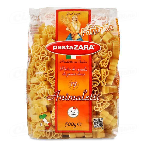 Вироби макаронні Pasta Zara «Тварини», 500г