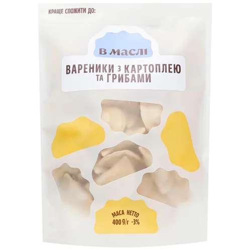 Вареники В Маслі з картоплею та грибами 400г
