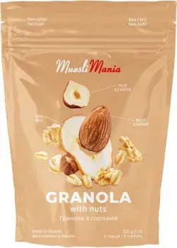 Гранола Muesli Mania Granola with Nuts з горіхами 300г