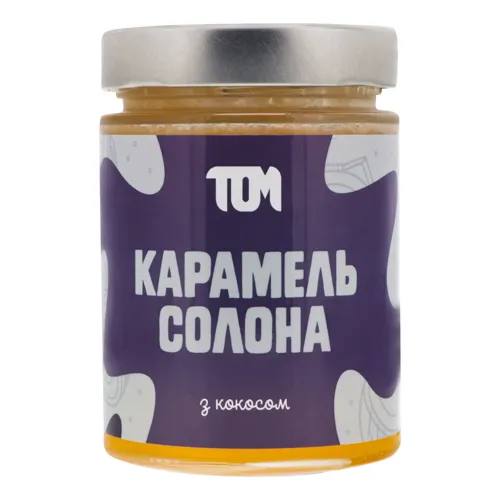 Карамель солона з кокосовою стружкою та вершками Том с/б 300г