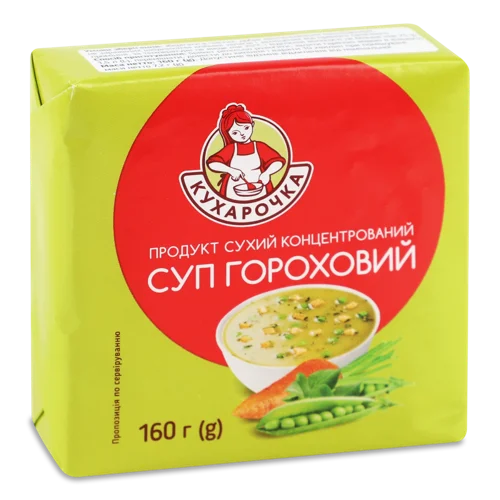 Суп Гороховий Вищого Ґатунку, Картонна Упаковка, 160Г, 30Шт