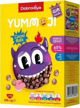 Шарики глазуровані Добродія Yummoji з какао 350г