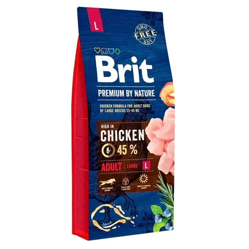 Корм сухий Brit Premium з куркою для собак великих порід 15кг