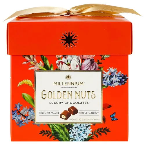 Цукерки Millennium Golden Nut шоколадні з лісовим горіхом 150г