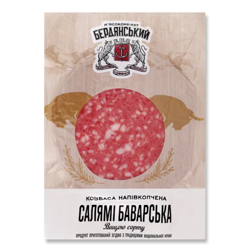 Ковбаса Напівкопчена Салямі Баварська Бердянський М'ясокомбінат, кг