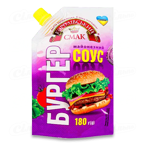 Соус майонезний Королівський смак Бургер 30% 180г