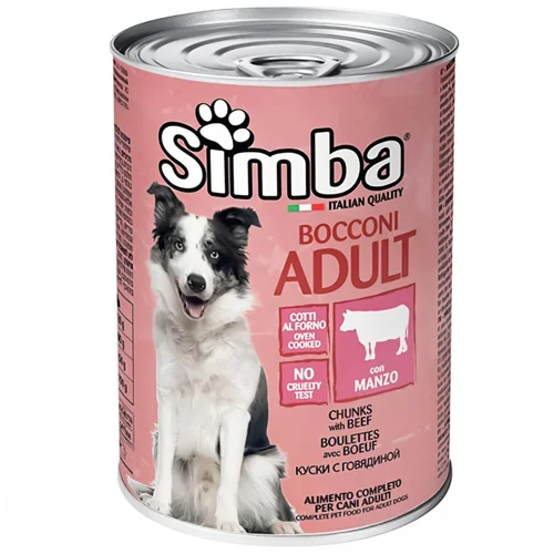 Корм вологий Simba з яловичиною для собак 415г