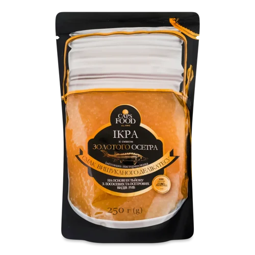 Ікра Імітована Зі Смаком Золотого Осетра Пастеризована Caps Food, В/ґ, 250г