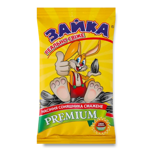 Насіння Соняшника Смажене В/ґ Premium Зайка, 110г