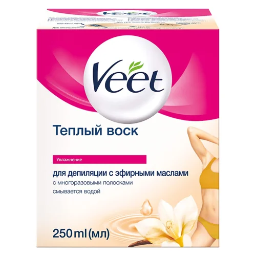 Теплий віск для депіляції Veet з ефірними оліями 250мл