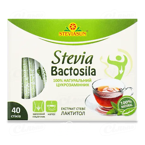 Замінник цукру Стевіясан бактосила 40шт