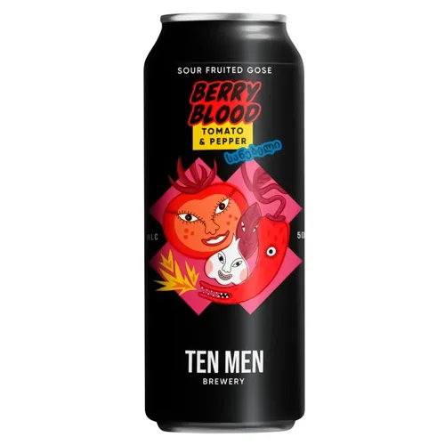 Пиво Ten Men Berry Blood: Tomato and Pepper Сацебелі Edition напівтемне нефільтроване 4% 0,5л