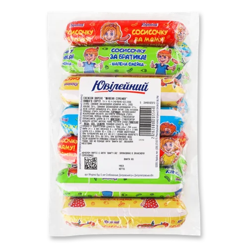 Сосиски Варені Шалена Сімейка Ювілейний, кг