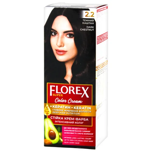 Крем-фарба Florex для волосся темно-каштановий колір
