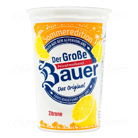 Йогурт Bauer з наповнювачем лимон 3,1%, 250г