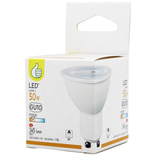 Лампочка Auchan LED GU10 4.9W 2700К