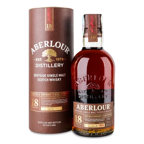 Віскі Шотландське Односолодове 18YO 700мл 43% в/ґ Aberlour тубус