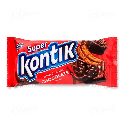 Печиво Konti Super Kontik зі смаком шоколаду, 90г