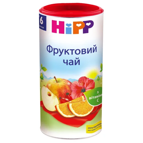 Чай дитячий ХіПП фруктовий з вітаміном С з 6 місяців 200г Швейцарія