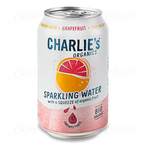 Вода мінеральна Charlie's з соком грейпфрута з залізній банці, 0,33л