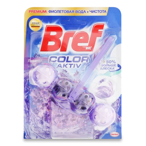 Блок для Очищення Унітазу Лаванда Color Aktiv Bref 50 г