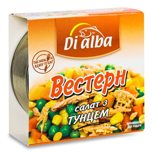 Салат Di Alba із тунцем вестерн,170г