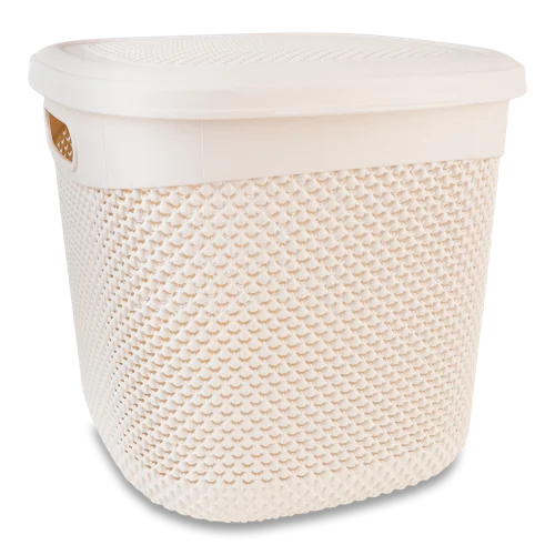 Корзина Прямокутна Крем Вищого Ґатунку 15л №166007 Drop Ucsan Plastik 1шт