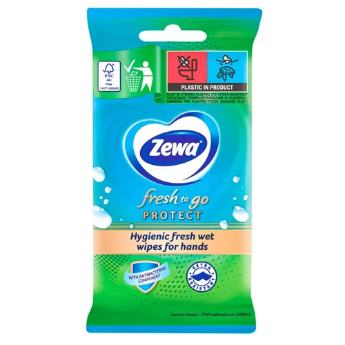 Серветки вологi Zewa Protect 10шт