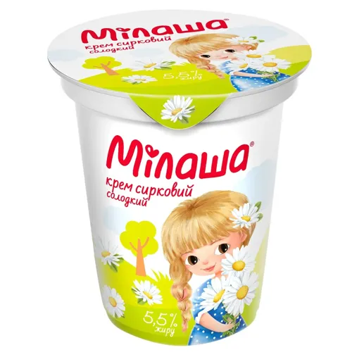 Крем сирковий «Мілаша» з ваніліном 5.5%, 150г
