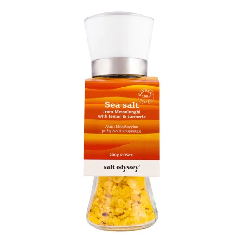 Сіль морська Salt Odyssey з куркумою та лимоном млинок 200г