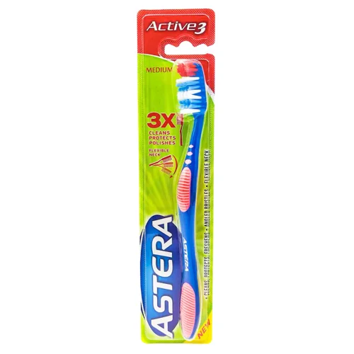 Зубна щітка Astera Active 3 medium mix