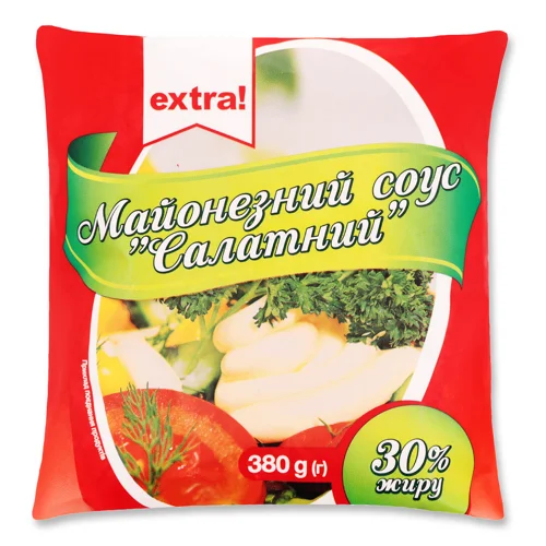 Соус Extra! Салатний майонезний 30% 380г