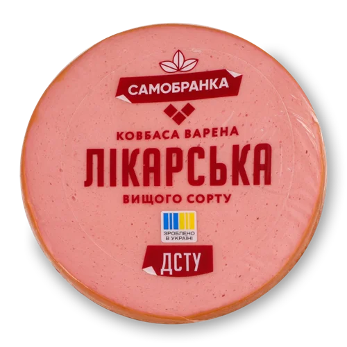 Ковбаса Варена Вищого Ґатунку Лікарська, 1 кг