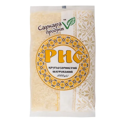 Рис круглозернистий шліфований Саркара продукт м/у 1000г