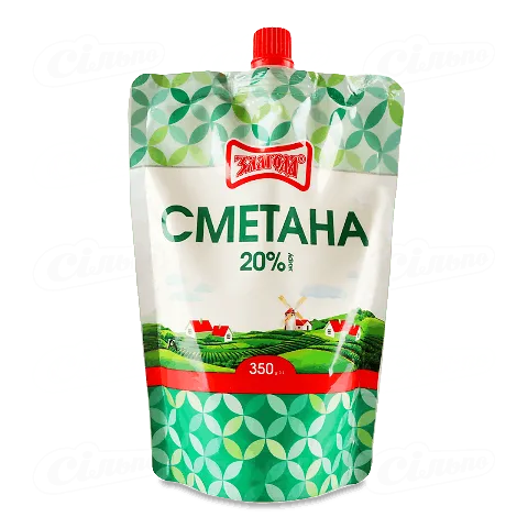 Сметана Злагода 20% для приготування, 350г
