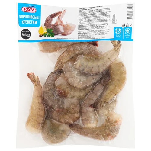 Креветки Vici без голови свіжоморожені 16/20 300г