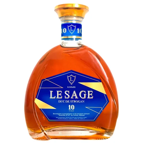 Коньяк Lesage Duc de Strogan 10років 40% 0.5л