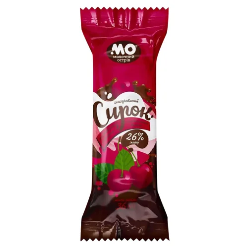 Сирок глазурований Молочний Острів вишня 26% 36г