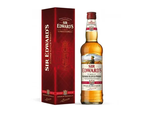 Віскі Sir Edward’s шотландський купажований 40% об'єм скляна пляшка у коробці Франція 0,7л