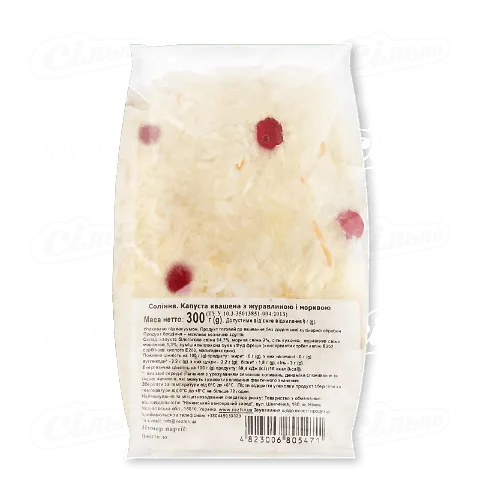 Капуста квашена з журавлиною плівка, 300г